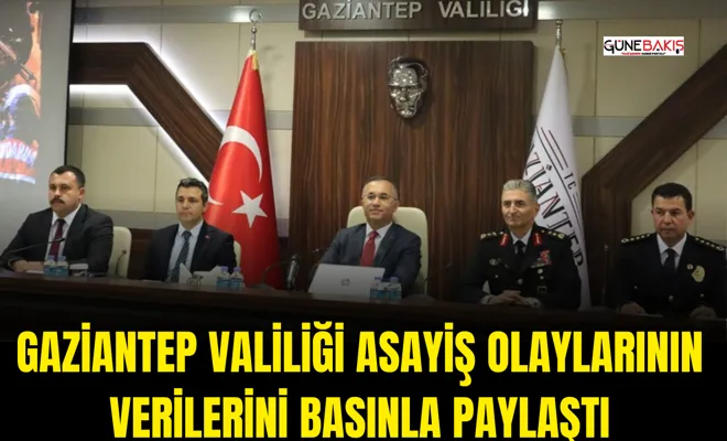 Gaziantep Valiliği asayiş olaylarının verilerini basınla paylaştı