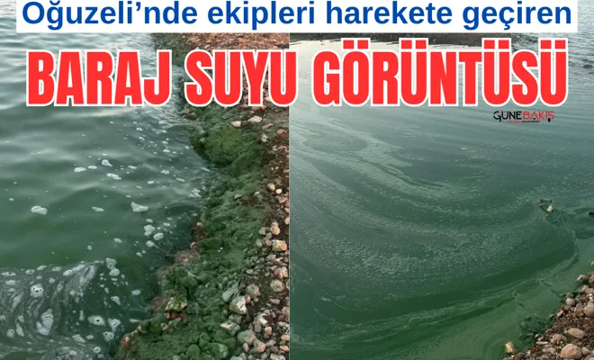 Oğuzeli’nde ekipleri harekete geçiren baraj suyu görüntüsü