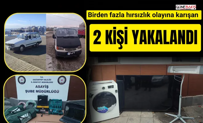 Birden fazla hırsızlık olayına karışan 2 kişi yakalandı