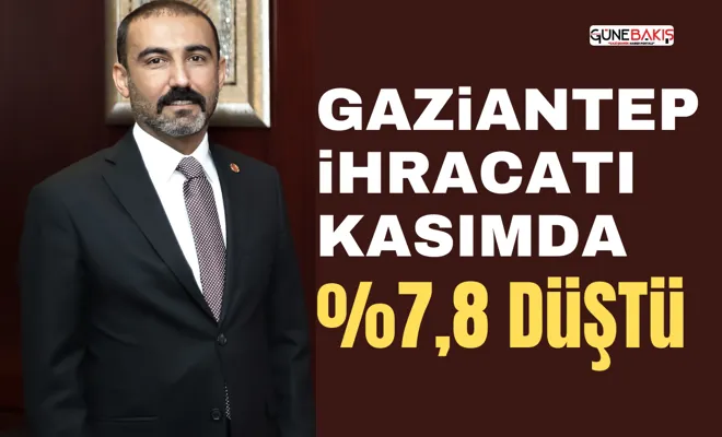 Gaziantep ihracatı kasımda %7,8 düştü