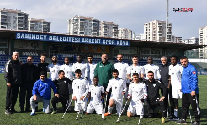 Şahinbey Ampute Futbol Takımı’ndan net skor 1-0