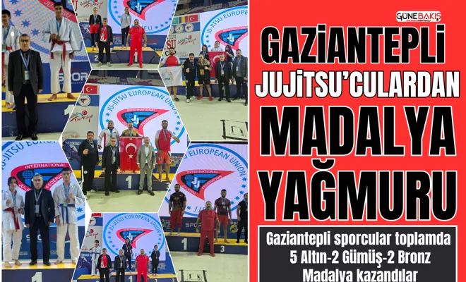 Gaziantepli Jujitsu’culardan madalya yağmuru