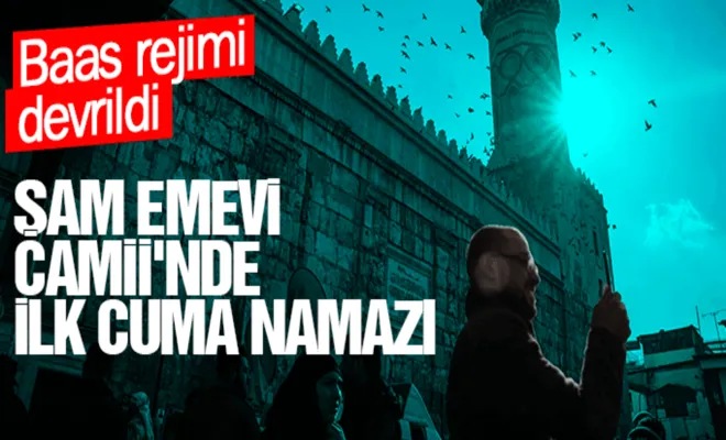 Baas rejimi devrildi: Şam Emevi Camii'nde ilk cuma namazı
