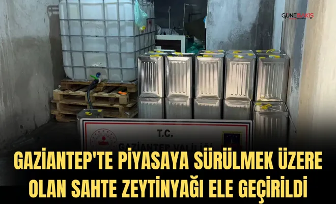 Gaziantep'te piyasaya sürülmek üzere olan sahte zeytinyağı ele geçirildi
