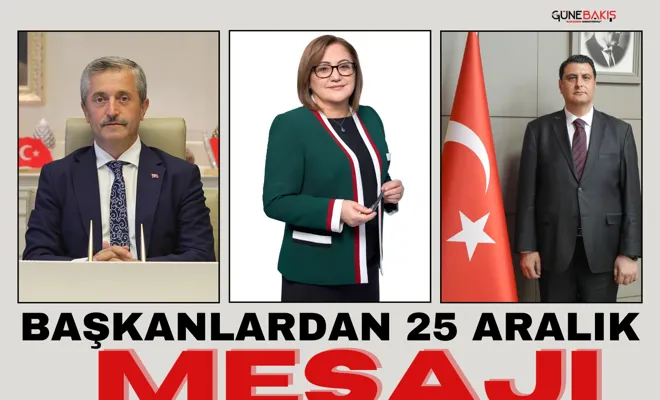 Başkanlardan 25 Aralık mesajı