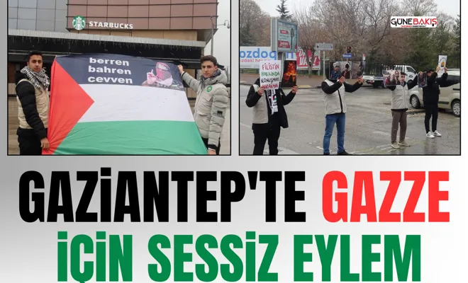 Gaziantep'te Gazze için sessiz eylem