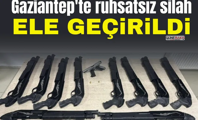Gaziantep'te ruhsatsız silah ele geçirildi