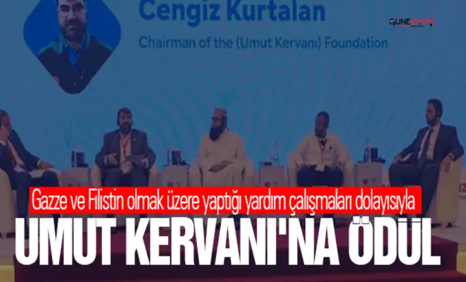 Umut Kervanı'na Gazze'ye yönelik çalışmaları dolayısıyla ödül!
