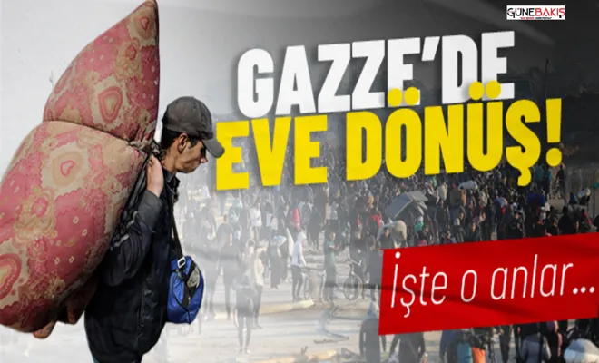 Gazze halkı kuzeydeki evlerine dönmeye başladı! İşte o anlar...