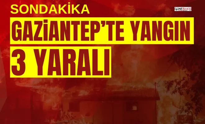 Gaziantep’te ev yangını: 3 kişi hastaneye kaldırıldı 