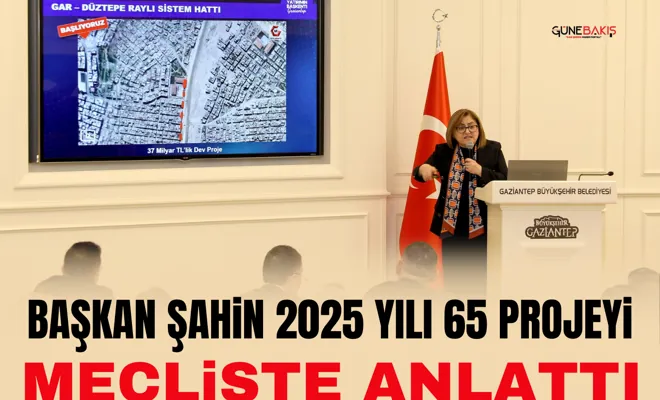 Başkan Şahin 2025 yılı 65 projeyi mecliste anlattı
