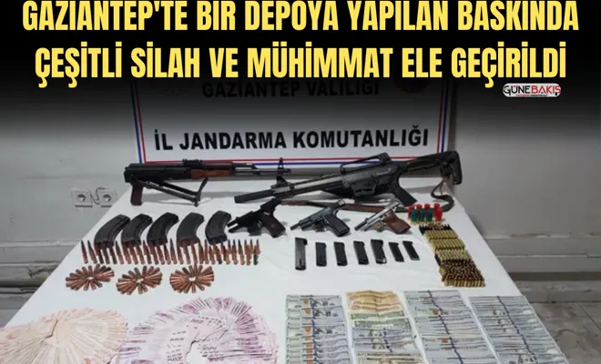 Gaziantep'te bir depoya yapılan baskında çeşitli silah ve mühimmat ele geçirildi