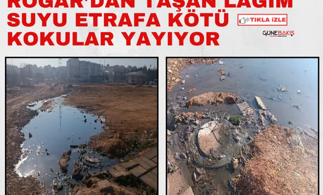 Rögar’dan taşan lağım suyu etrafa kötü kokular yayıyor