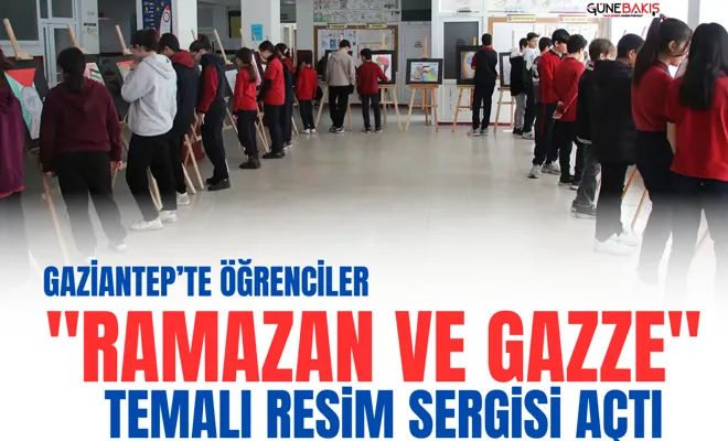 Öğrenciler "Ramazan ve Gazze" temalı resim sergisi açtı