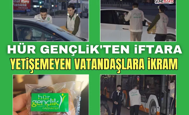 Hür Gençlik'ten iftara yetişemeyen vatandaşlara ikram