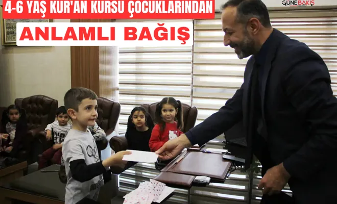 4-6 yaş Kur'an kursu çocuklarından anlamlı bağış