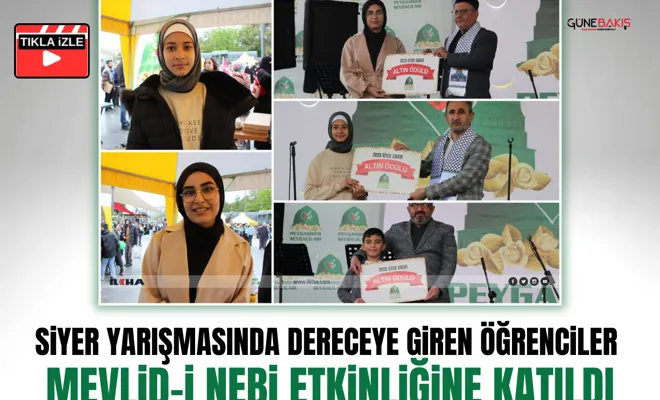 Siyer yarışmasında dereceye giren öğrenciler Mevlid-i Nebi etkinliğine katıldı