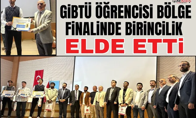 GİBTÜ öğrencisi bölge finalinde birincilik elde etti