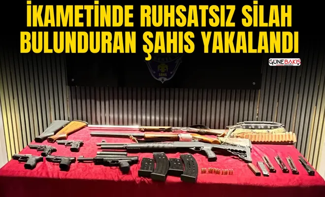 İkametinde ruhsatsız silah bulunduran şahıs yakalandı