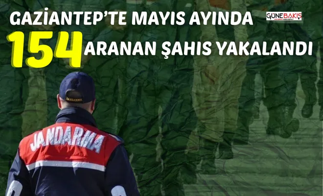 Gaziantep’te Mayıs ayında 154 aranan şahıs yakalandı