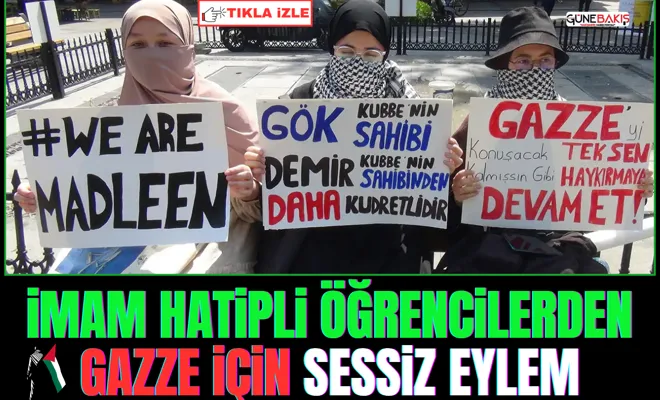 İmam hatipli öğrencilerden Gazze için sessiz eylem