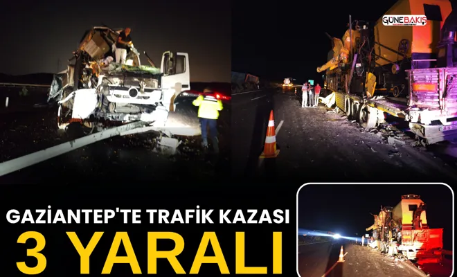 Gaziantep'te trafik kazası: 3 yaralı