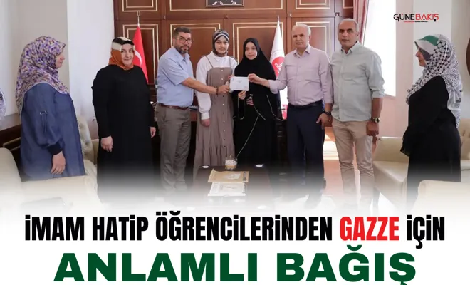 İmam hatip öğrencilerinden Gazze için anlamlı bağış