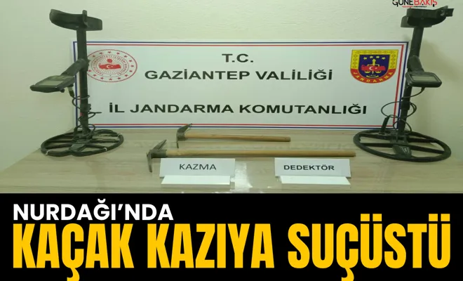 Nurdağı’nda kaçak kazıya suçüstü