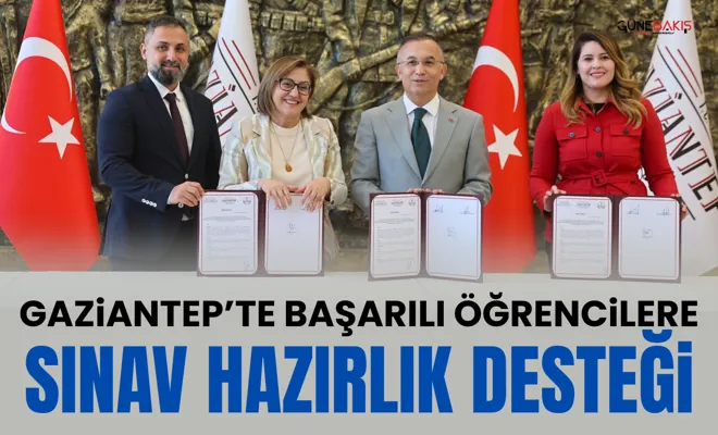 Gaziantep’te başarılı öğrencilere sınav hazırlık desteği