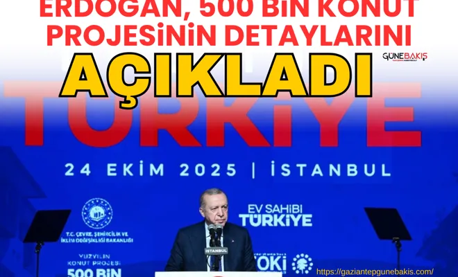 Erdoğan, 500 bin konut projesinin detaylarını açıkladı