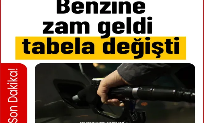 Benzine zam geldi tabela değişti