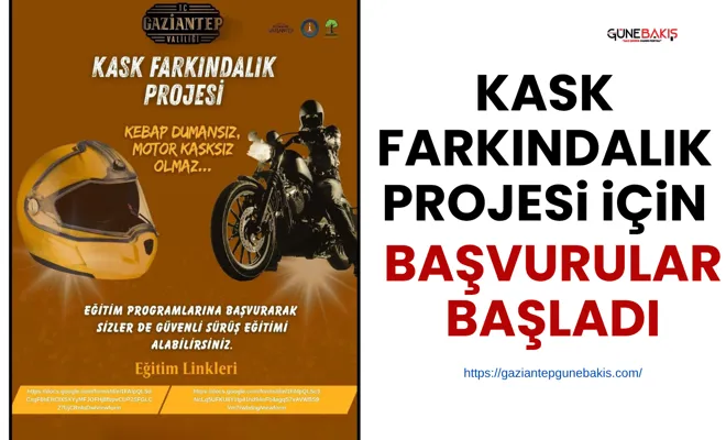Kask farkındalık projesi için başvurular başladı