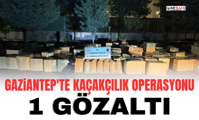 Gaziantep'te kaçakçılık operasyonu: 1 gözaltı