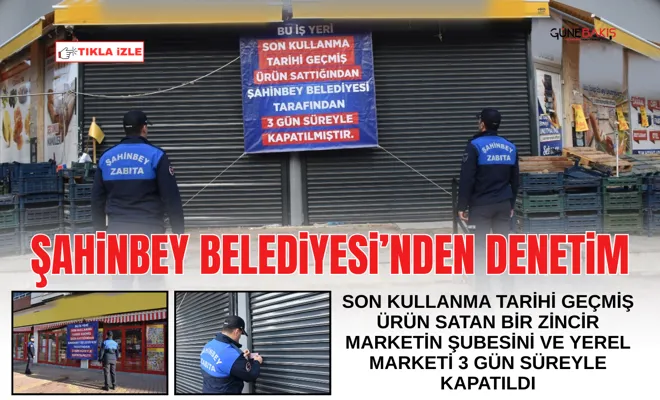 Şahinbey Belediyesi’nden denetim