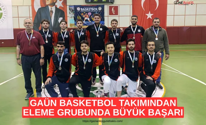 GAÜN basketbol takımından eleme grubunda büyük başarı