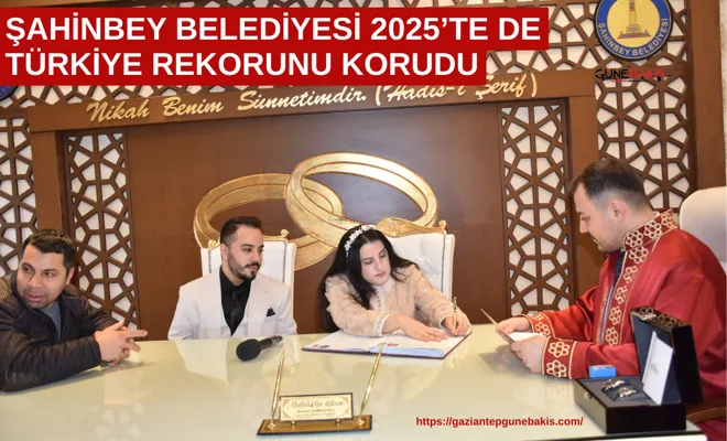Şahinbey Belediyesi 2025’te de Türkiye rekorunu korudu