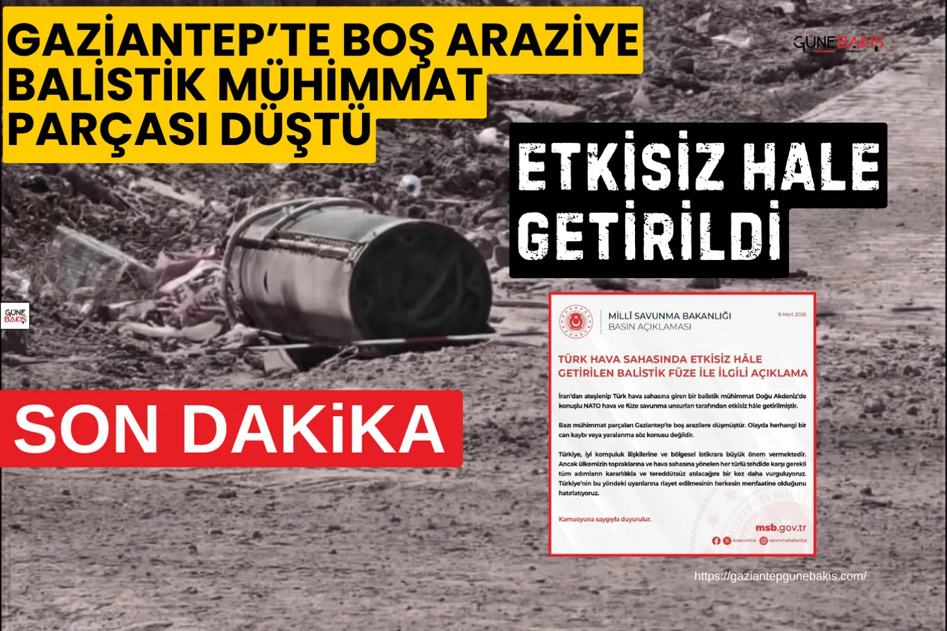 Gaziantep Valiliği’nden balistik mühimmat açıklaması