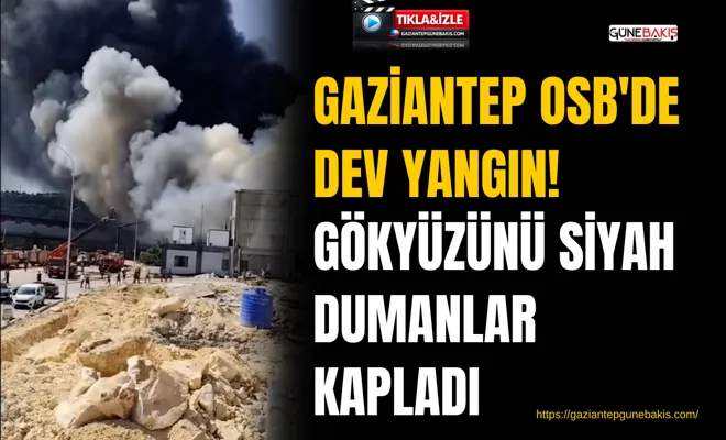 Gaziantep OSB'de dev yangın! Gökyüzünü siyah dumanlar kapladı