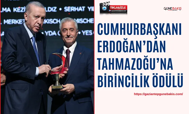 Cumhurbaşkanı Erdoğan’dan Tahmazoğu’na birincilik ödülü