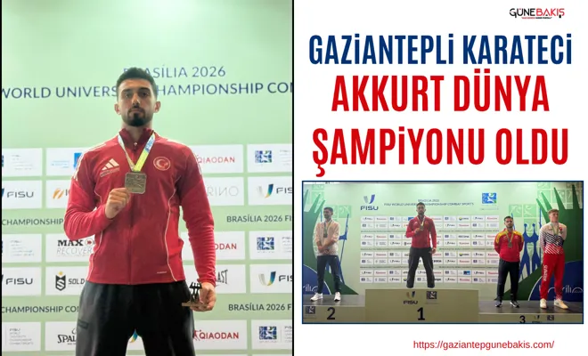 Gaziantepli Karateci Akkurt dünya şampiyonu oldu