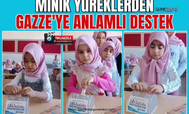 Minik yüreklerden Gazze'ye anlamlı destek