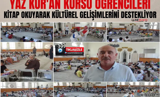 Yaz Kur'an kursu öğrencileri kitap okuyarak kültürel gelişimlerini destekliyor