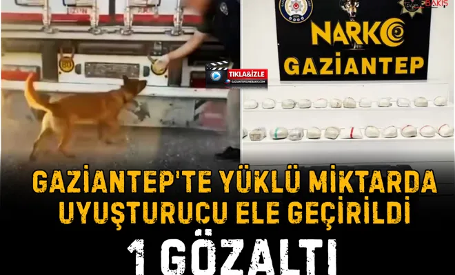 Gaziantep'te yüklü miktarda uyuşturucu ele geçirildi: 1 gözaltı