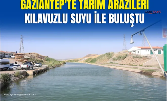 Gaziantep'te tarım arazileri Kılavuzlu suyu ile buluştu