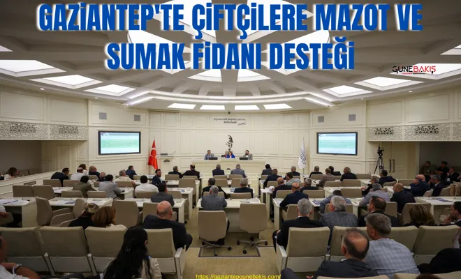 Gaziantep'te çiftçilere mazot ve sumak fidanı desteği
